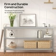 thumbnail image 2 of Console Table, 55" Entryway Table with 3 Tiers, Open Glass Sofa Table for Living Room, Foyer, Entryway, Bedroom, Hallway, Silver, 2 of 7