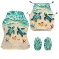 thumbnail image 2 of Xixirimido Gaming Chair Covers with Armrest Covers 4Pcs Stretch Game Computer Office Chair Slipcovers Rotating Armchair Protective Cover, Beach Sea Turtle Starfish, 2 of 8