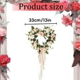 thumbnail image 5 of Goowood Back Garden Rose Artificial Flower Heart Wreath With Ribbon Valentine Decor Wreath Home Decor, 5 of 9