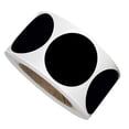 thumbnail image 4 of 2 rollos de etiquetas adhesivas de PVC para pizarra, forma redonda para bar, oficina en casa (negro), 4 of 6