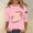 Pink, variant on 250 Years American Flag 1776-2026 250th Birthday 4th of July T-Shirt for Women 3/4 Sleeve Crewneck Shirt for Spring Autumn Beige L