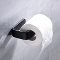 thumbnail image 3 of Portarrollos de papel higiénico, portarrollos de papel autoadhesivo de acero inoxidable, portarrollos de papel inoxidable, fácil de instalar, estante para papel higiénico adecuado (negro), 3 of 5