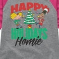 thumbnail image 3 of Hey Arnold! - Holiday Homies - Toddler And Youth Girls Raglan Graphic T-Shirt, 3 of 5