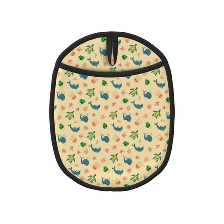 

Tebeau Sea Turtle And Whale Print Silicone Pot Holders Multi-Purpose Hot Pads for Kitchen Trivets Potholders Oven Mitts for Baking Cooking Hot Dishes Pans Heat Resistant