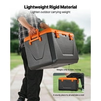 Large 63 Quart Hard Cooler with Cup Holder, Insulated Ice Box for Outdoor, 90 Can Storage