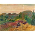 thumbnail image 3 of Thorvald Erichsen 14x12 Black Modern Framed Museum Art Print Titled - Evening Landscape (1921), 3 of 5
