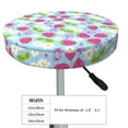 thumbnail image 4 of Lsque Strawberry And Flowers Round Bar chair cushion covers Velvet Fabric Premium Comfort Protects from Scratches and Stains for 14-17 Inch Chair- 13 inch, 4 of 7