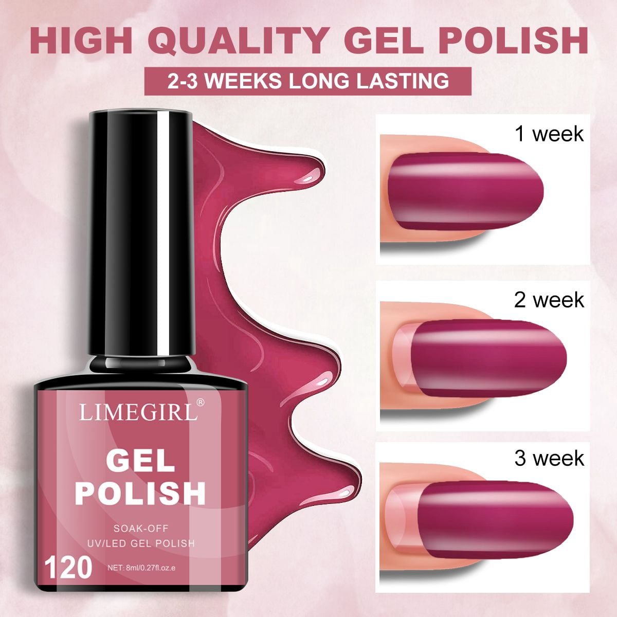 6Pcs Gel Polish Set, 6 Vibrant Colors UV Gel Nail Polish Red Blue Green Christmas Gift for Women Girls