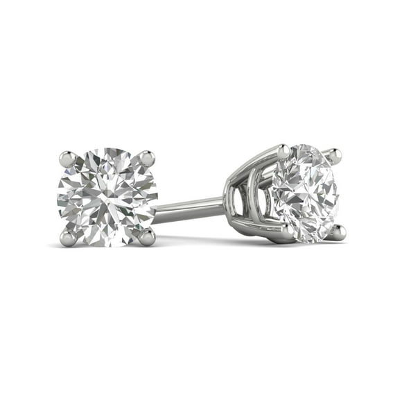 1.00 ct Round Brilliant Cut Simulated Diamond CZ Solitaire Stud Earring in 14k White Gold