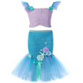thumbnail image 3 of Disfraz de sirenita para niñas, conjunto de tutú de princesa para Halloween, ropa elegante para fiesta de cumpleaños y carnaval, 3 of 5