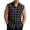 Black(New), variant on CYiJun Plaid Flannel Sleeveless Shirt Plaid for Men,Casual Cowboy Button Down Tank Shirts