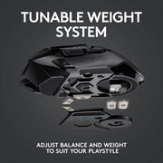 Logitech G502 LIGHTSPEED Wireless Gaming Mouse, HERO 25K Sensor, 25,600 DPI, RGB, Adjustable Weights, 11 Programmable Buttons, Long Battery Life, On-Board Memory, PC / Mac