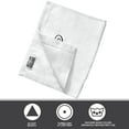 thumbnail image 5 of Set of 2 White Monogrammed Towel - Black Embroidered - Initial A, 5 of 7