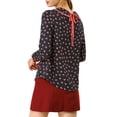thumbnail image 5 of Allegra K Women's Cute Ruffle Peter Pan Collar Long Sleeve Sweet Blouse Tops, 5 of 7