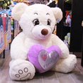 thumbnail image 3 of PELUCHERIA - Oso Rechoncho Blanco ILY con corazon Morado, 3 of 5