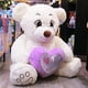 thumbnail image 3 of PELUCHERIA - Oso Rechoncho Blanco ILY con corazon Morado, 3 of 5