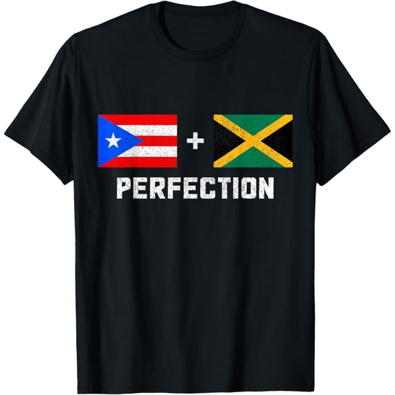 Playful Comfort Tee - Puerto Rico Jamaica Pride Puerto Rican Jamaican Flag T-Shirt