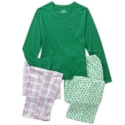 Women's Mix-and-Match Long-Sleeve 3-Piece Pajama Set