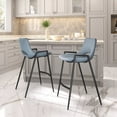 thumbnail image 5 of Zuo Modern Desi Counter Stool with Armrest, Azure Gray, 5 of 11
