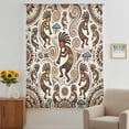 thumbnail image 2 of Boho Western Sheer Curtains 72 Inches Long, Vintage Abstract Art Ethnic Tribe Light Filering Curtains, Breathable Simi Curtain Privacy Drapes for Living Room Bedroom Lightweight Window Treatment, 2 of 9