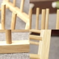 thumbnail image 3 of Versatile Bamboo Wooden Dish Rack, Eco-Friendly Kitchen Cabinet Organizer for Plates, Bowls, Cups - Easy Clean & Lightweight Design for Compact Kitchens, 3 of 6