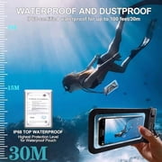 2 Pack Multicolor Waterproof Phone Pouch, Large Phone Waterproof Case Dry Bag, Protection Level: IP68, Black