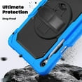 thumbnail image 4 of Funda para Samsung Galaxy Tab S11 (11 pulgadas) 2025 SM-X730/SM-X736B, funda protectora resistente a prueba de golpes con protector de pantalla, soporte giratorio de 360°, correa para mano, 4 of 9
