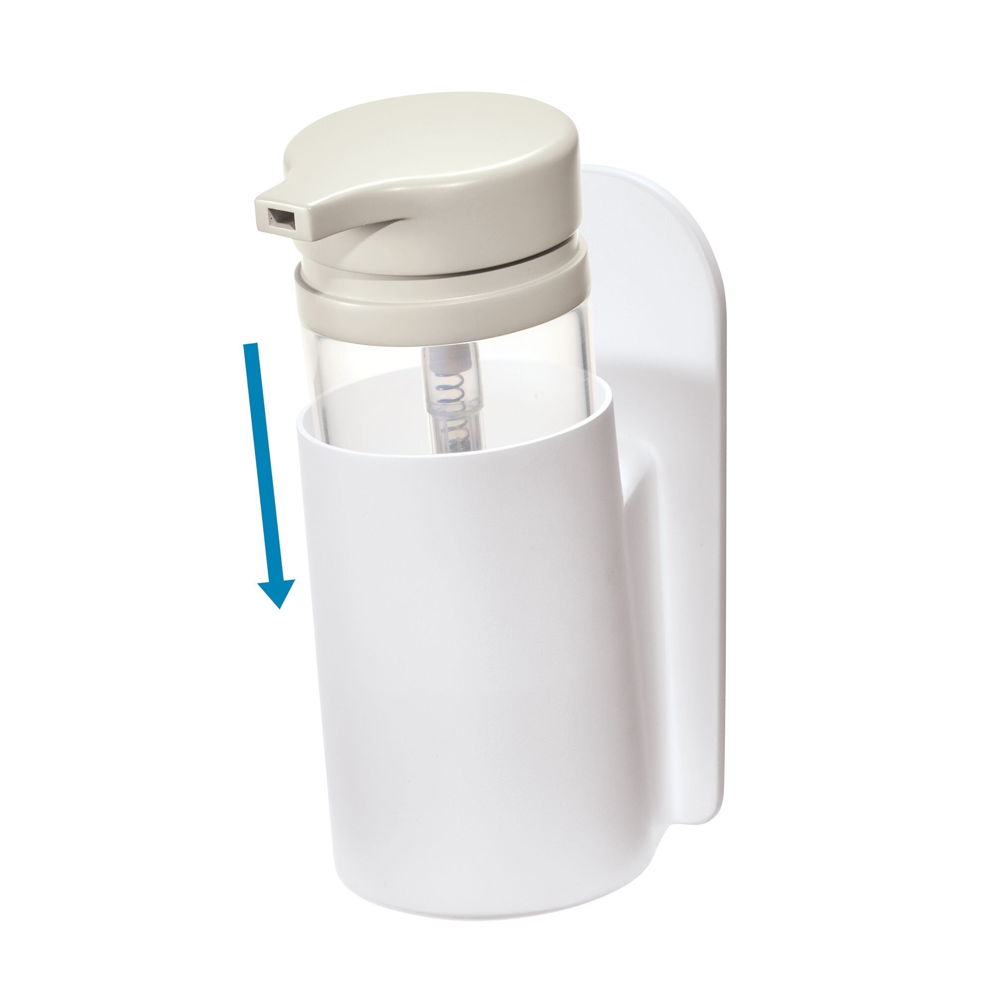 iDesign Self-Adhesive Soap Dispenser – Berkley Collection - Coconut/White