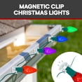 thumbnail image 2 of Signs Authority 100 Pack Extra Strong Magnetic Christmas Light Clips - Weather-Resistant Easter Lights Hooks for Roof, Outdoor Magnetic Light Clips for Outside Decor, Fence - Shatterproof, 2 of 6