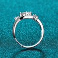 thumbnail image 4 of Adjustable Moissanite Wedding Bands for Women 1ct Round Cut D Color VVS1 Sterling Silver Diamond Rings for Women Engagement Rings Anniversary Promise Rings with Certificate, 4 of 8