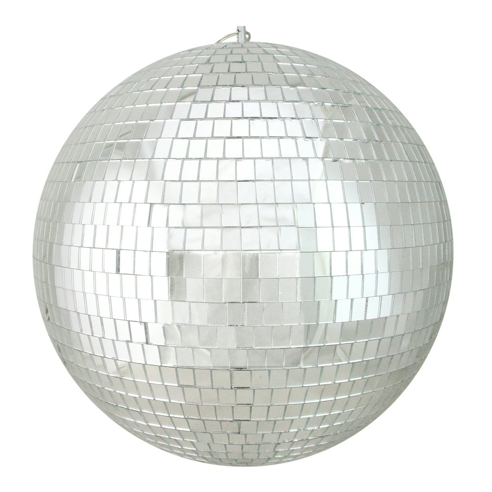 Northlight 12" Mirrored Glass Disco Ball Christmas Ornament Silver