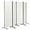 White, variant on CZMJY 5.6FT Folding Room Divider Freestanding 4-Panel Privacy Screen with Sturdy Iron Frame, Double Hinged Partition Wall Dividers for Home Office Separator, Black