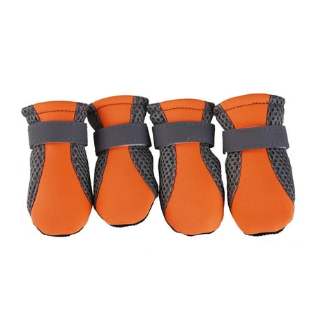 

Dog Boots Non Slip Shoes With Reflective Strips Strong Non Slip Soles Pet Sports Shoes 4 Piece Set