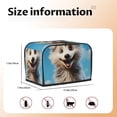 thumbnail image 4 of KLL Blue Sky Cute Wolf Print 2 Slice Toaster Dust Covers Kitchen Small Appliance Cover with 2 Pockets,Can hold Jam Spreader Knife & Toaster Tongs (11.4 x 7.9 x 7.5), 4 of 6
