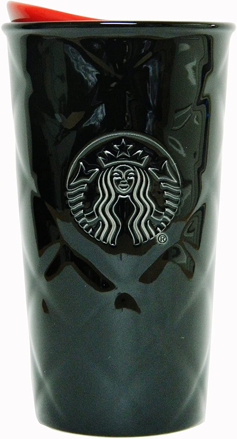 2011 Starbucks termo Ceramic Travel Tumbler Coffee Mug With Lid 10oz To Go  Cup