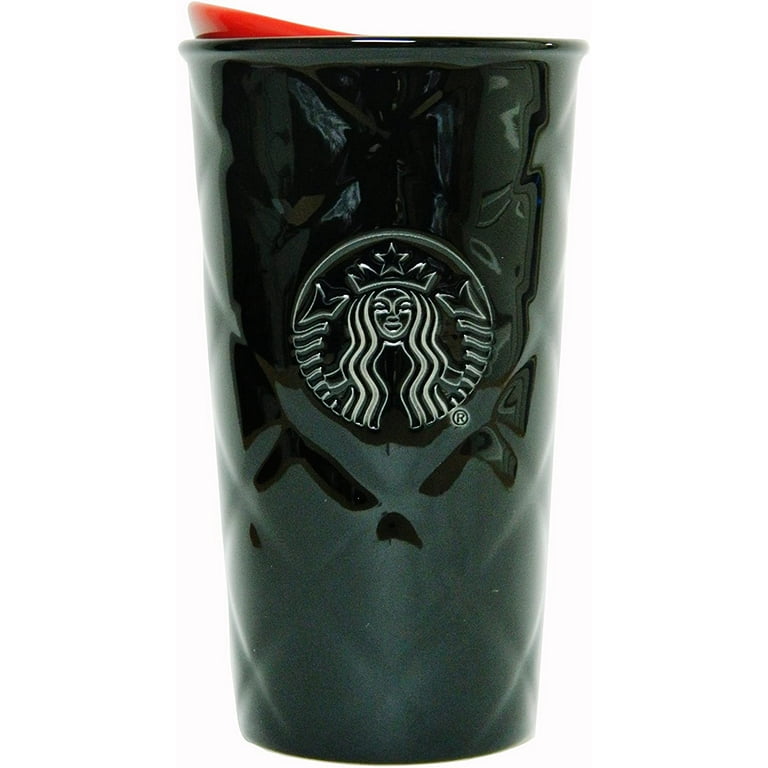 NEW Starbucks Ceramic White Tumbler W/ Lid 10 Fl Oz To Go Coffee Cup Travel  Mug