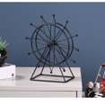 thumbnail image 3 of Adorno de rueda de la fortuna moderna, figuras de arte de Metal de mesa pequeña, decoración del hogar, estante de sala de estar, objeto de decoración (base cuadrada negra) JAMW Sencillez, 3 of 5