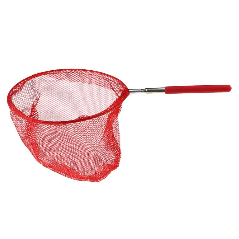 Kids Telescopic Fishing Nets Child Extendable Butterfly Pond Beach Holiday  Mesh Red