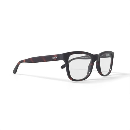 Karun Men's Puyehue Square Prescription Eyeglasses with Case, Brown Tortoise