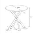 thumbnail image 5 of BSHTI 31.5" Modern Round Dining Table with Crossed Legs,White Occasional Table, Two Piece Detachable Table Top, Matte Finish Iron Legs, 5 of 11