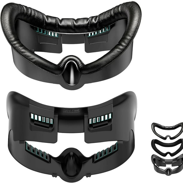 Interfaz facial y almohadilla protectora para Meta Quest 3: licra Ice Silk reemplazable y cuero PU resistente al sudor, diseño con circulación de aire Accesorios para Meta Quest 3