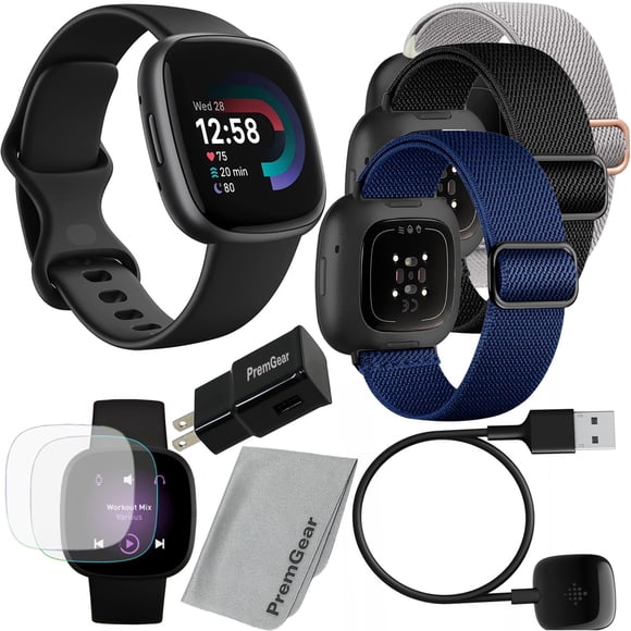 Reloj inteligente Fitbit Versa 4 negro con GPS y batería de 6 días