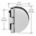 thumbnail image 3 of CRL EH184 Polished Chrome Half Round Light Duty Frameless Shower Door Hinge, 3 of 4