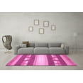 thumbnail image 3 of Ahgly Company Indoor Square Abstract Pink Modern Area Rugs, 3' Square, 3 of 4