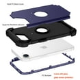 thumbnail image 2 of Dteck for iPhone 16e Case with Screen Protector, Heavy Duty Shockproof Dust/Drop Poof 3 Layers Full Bady Protection Rugged Cover Case for iPhone 16E 2025 6.1",Deep Blue, 2 of 5