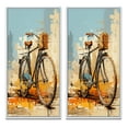 thumbnail image 2 of Designart "Expressive Journeys on a Bicycle I" Bicycle Framed Wall Art Set Of 2 - Yellow Transportation Framed Wall Art Set Of 2, 2 of 7