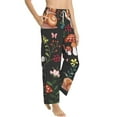 thumbnail image 2 of Xecao Mushroom With Snails Women's Straight Lounge Pajama Pants: The Epitome of Relaxed Sleepwear, 2 of 9