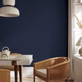 thumbnail image 5 of Tempaper Textured Horizontal Faux Grasscloth Navy Blue Peel and Stick Wallpaper, 20.5" x 16.5', 5 of 8