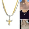thumbnail image 2 of JZROCKER Portable Double Crosses Necklace Streetwear Inspire Jewelry Accessory for Fashion Forward Individuals Adjustable Chain, 2 of 11