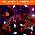 thumbnail image 2 of Joyfy 19.7ft Halloween Lights,30 LED Waterproof 3D Pumpkin Ghost Battery Operated String Lights with Timer 8 Lighting Modes Fairy Light for Window Indoor Outdoor Decor Halloween Party Decorations, 2 of 8